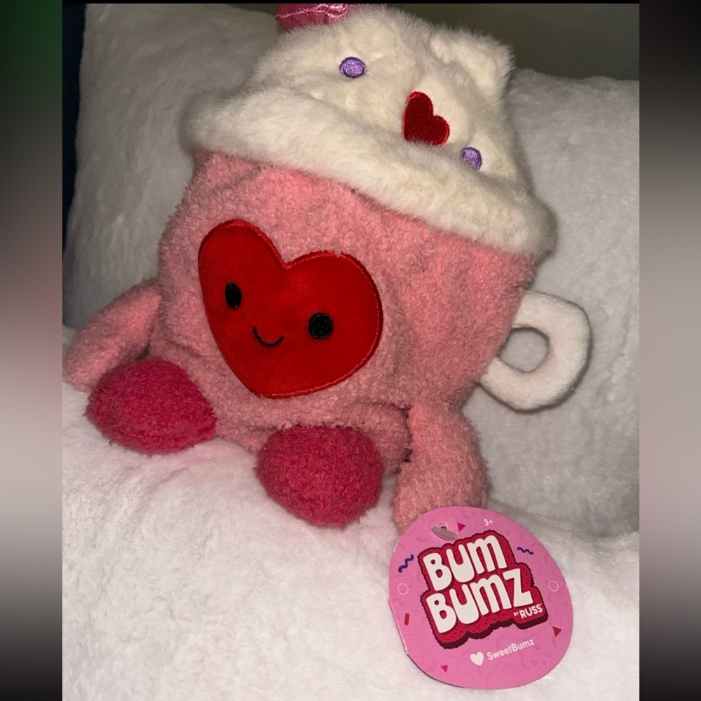 🩷 Meghan Pink Love Mug SweetBumz HTF Valentines Day Bum Bumz Kellytoy 8” BNWT